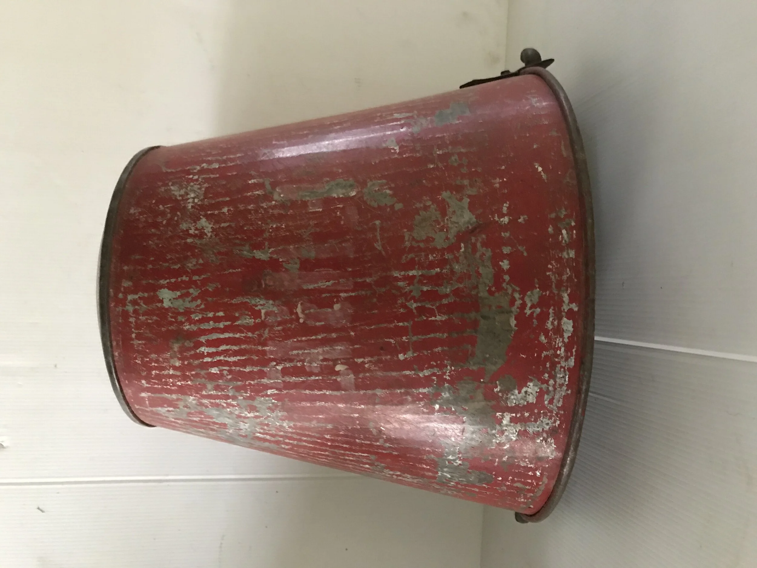 SOLD - Vintage Fire Bucket with Two Handles