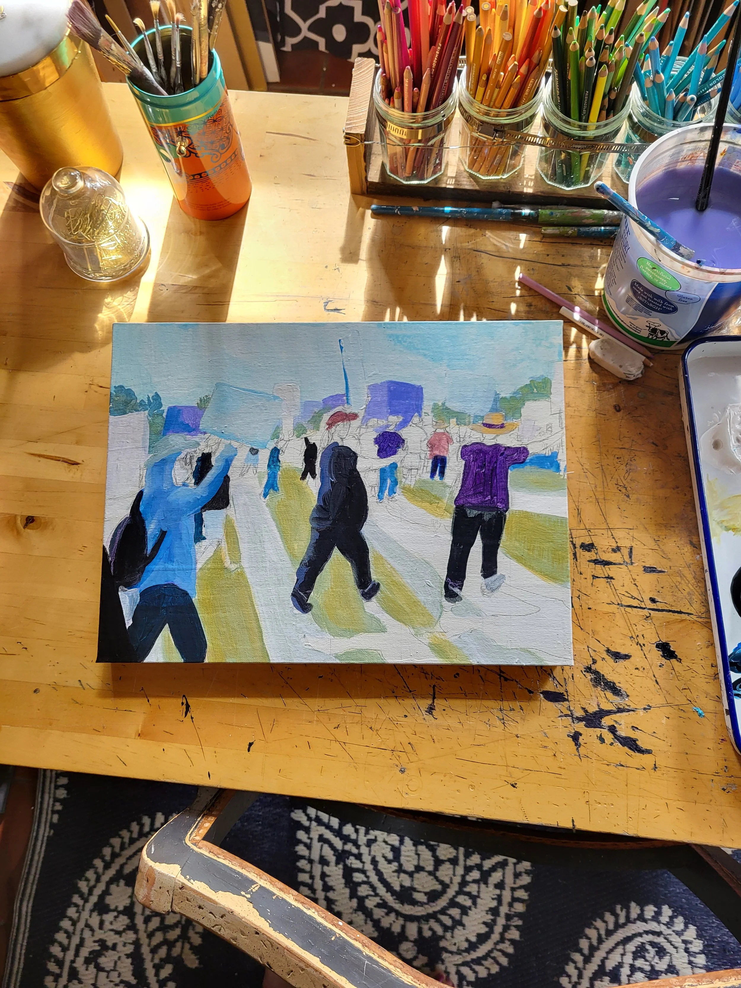 April 3 New painting in progress  (tap for video)