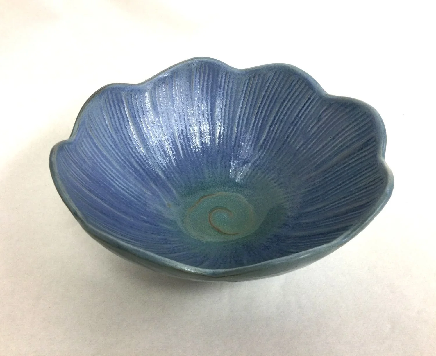 Whirlpool & Blue Sky Bowl (#25.9.4), 2025, stoneware, 3.5 x 8.5" (9 x 21.5 cm), $90 Cdn