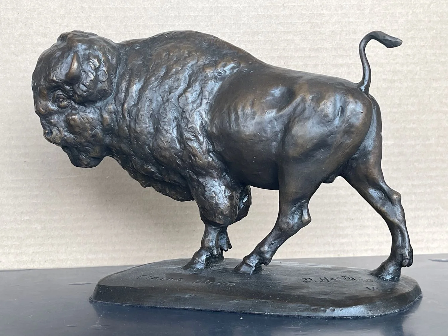 Plains Bison, 2024, ed. 5/50, bronze, 7.5 x 11 x 5 inches (19 x 28 x 13 cm), $4500 Cdn.
