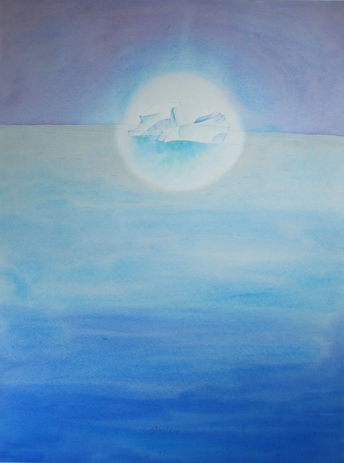 Quiet Passing (Iceberg Series, Newfoundland), 1996, watercolour/paper, 24 x 18 inches (61 x 46 cm), framed, $2650.00 Cdn.