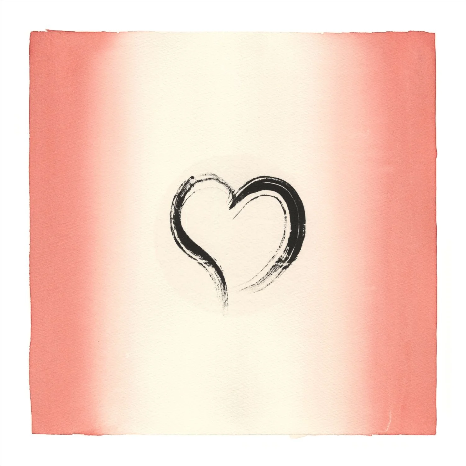 Habits Of The Heart - A, 2025, watercolour and ink on paper, 13x13 inches (33 x 33 cm) framed (outside measurements 26x21 inches/66x54cm), $1275 Cdn.