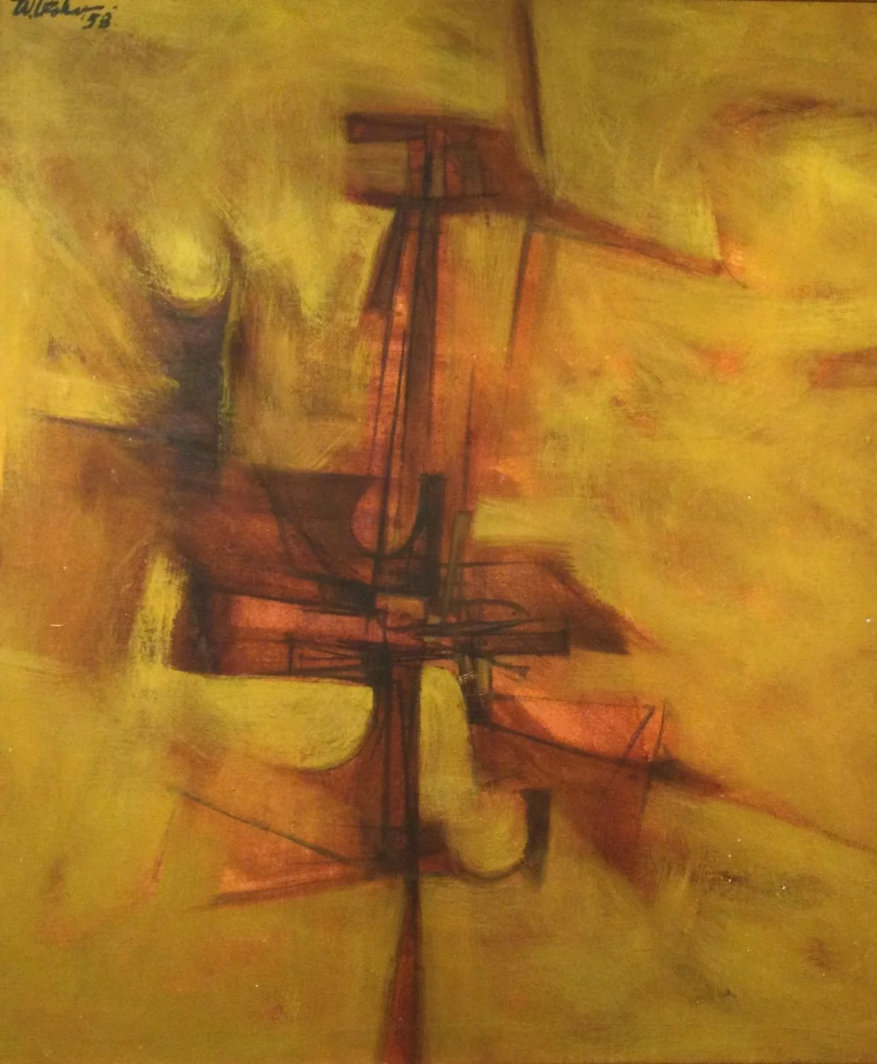Phoenix, 1958, oil on canvas, 45 x 37.5 inches (114.5 x 95 cm).