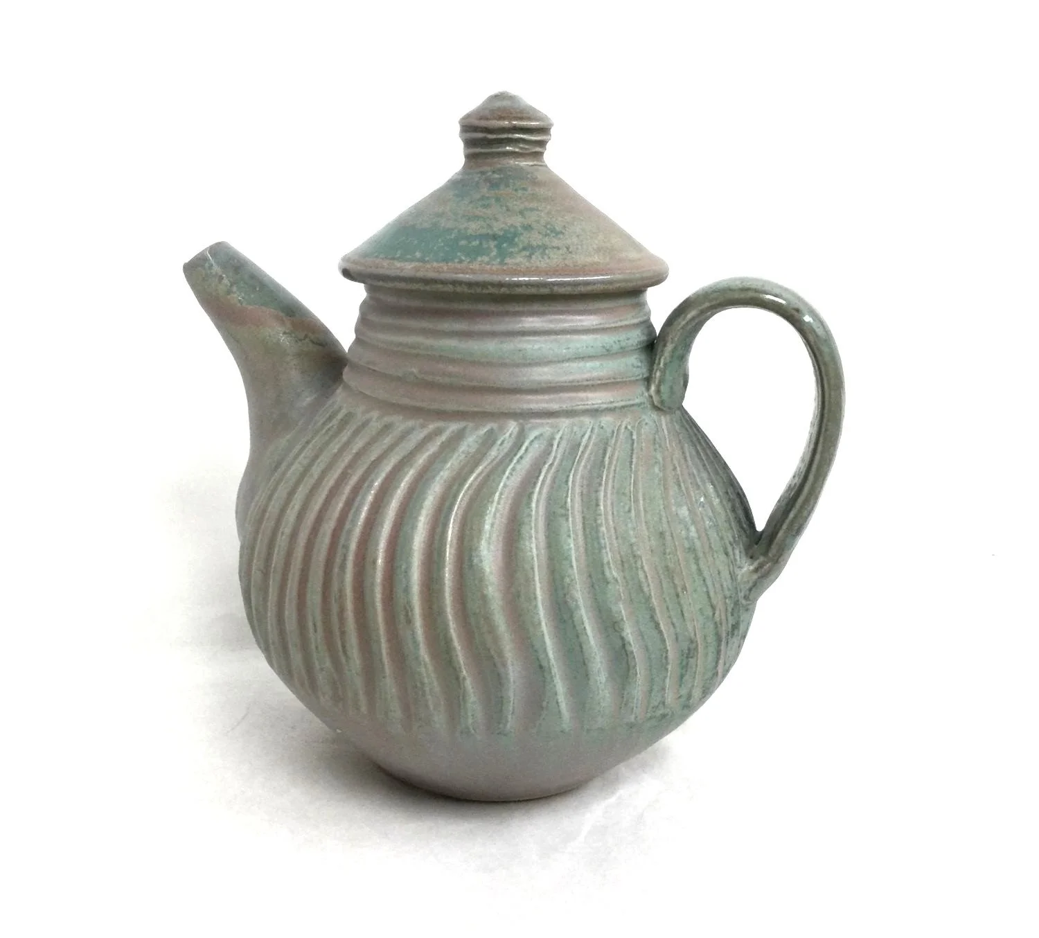 Teal To Pink Teapot (25.02.10), 2025, porcelain, 7.5 x 7.5 x 5.5 inches (19 x 19 x 14 cm), $110 Cdn.