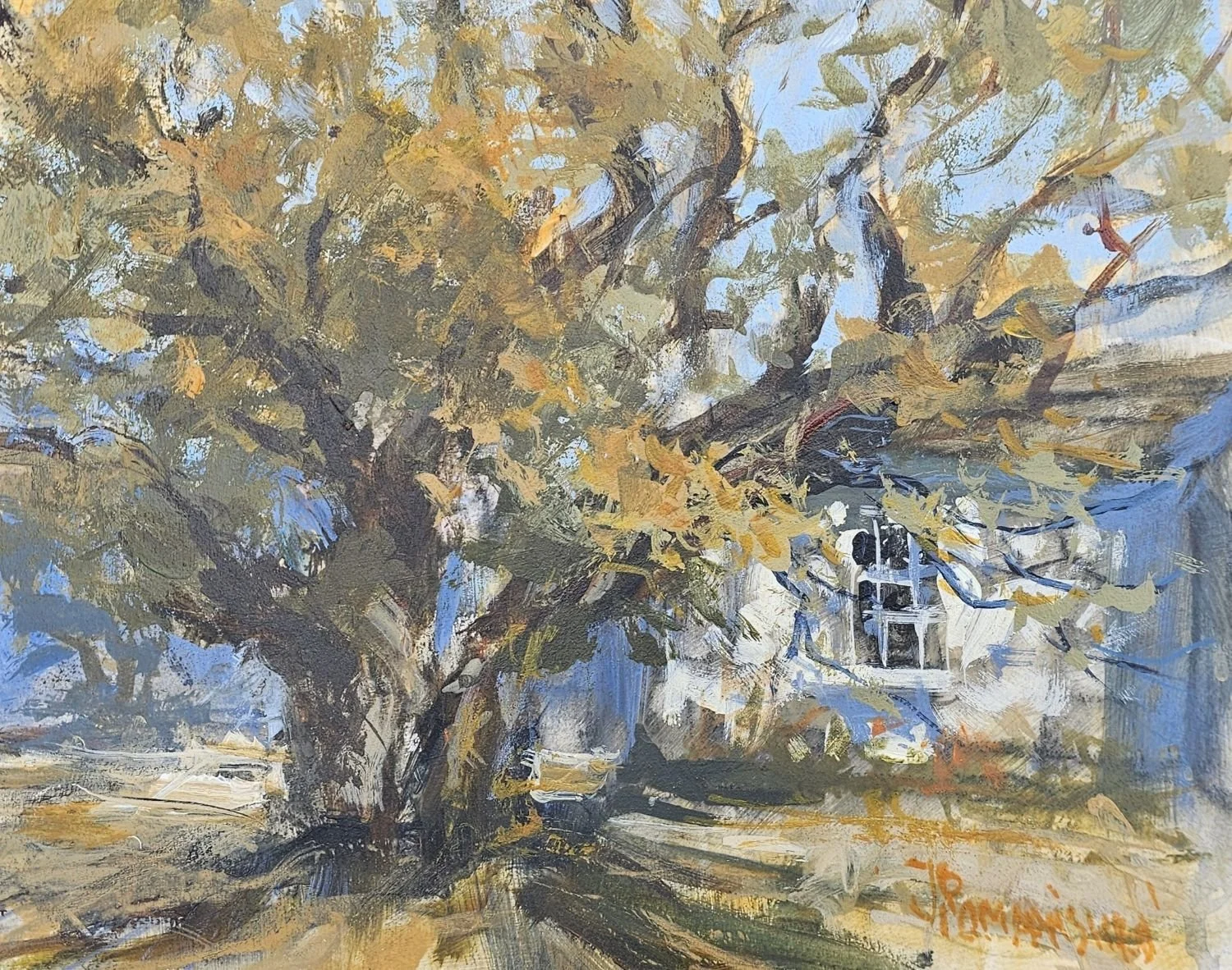September Glory (#25.10.3), 2025, acrylic/panel, 8x10 inches (20.5 x 25.5 cm) $350 Cdn.