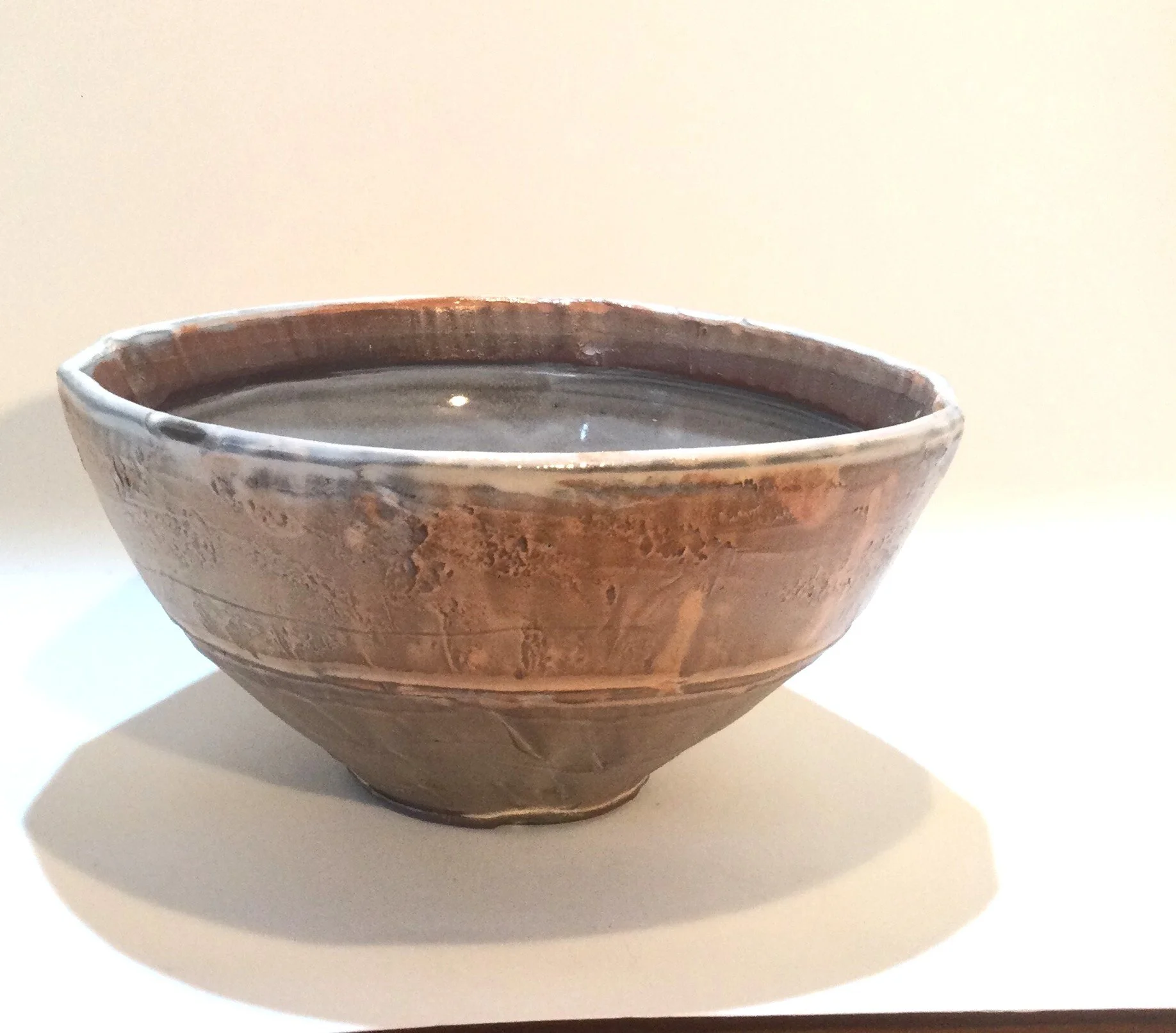 Confluence Soup Bowl (#26.2.40), 2026, low soda fired earthenware,  3.25 x 6 x 6.25 inches (8.5 x 15.5 x 16 cm), $90 Cdn