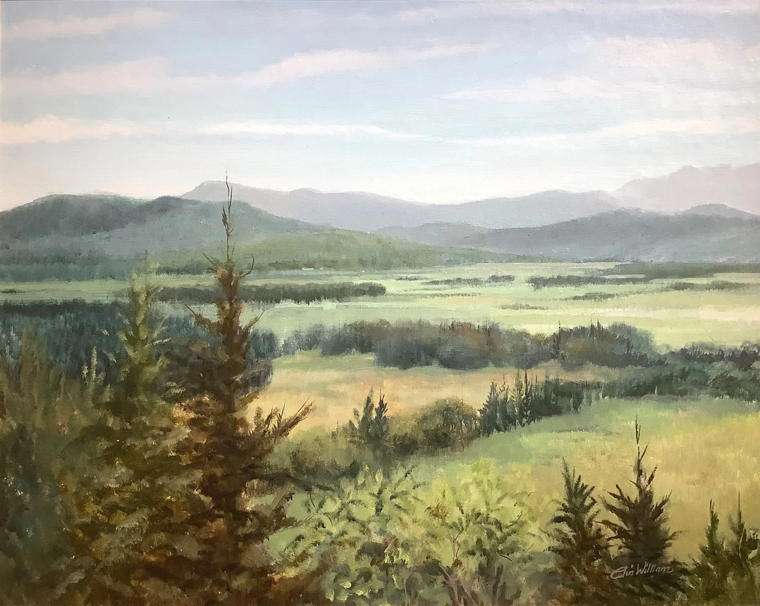 Laurentian Sauvers, 1976, oil on panel, 15.5 x 19.5 inches (39.5 x 49.5 cm), original frame, provenance: private collection Banff,  sold.