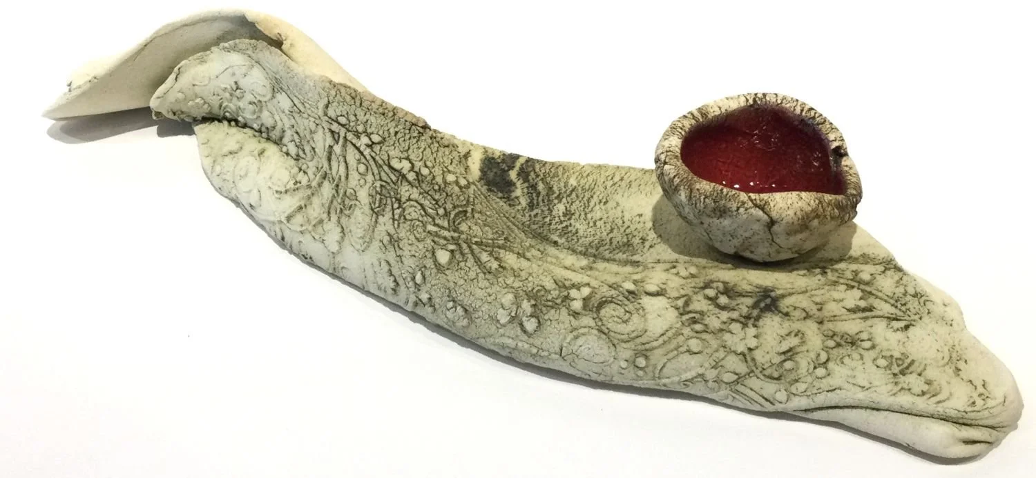 Florid Landscape Cup & Saucer #25.4.11, 2025, 3 x 17 x 5 inches (8 x 43 x 13 cm), $650 Cdn.