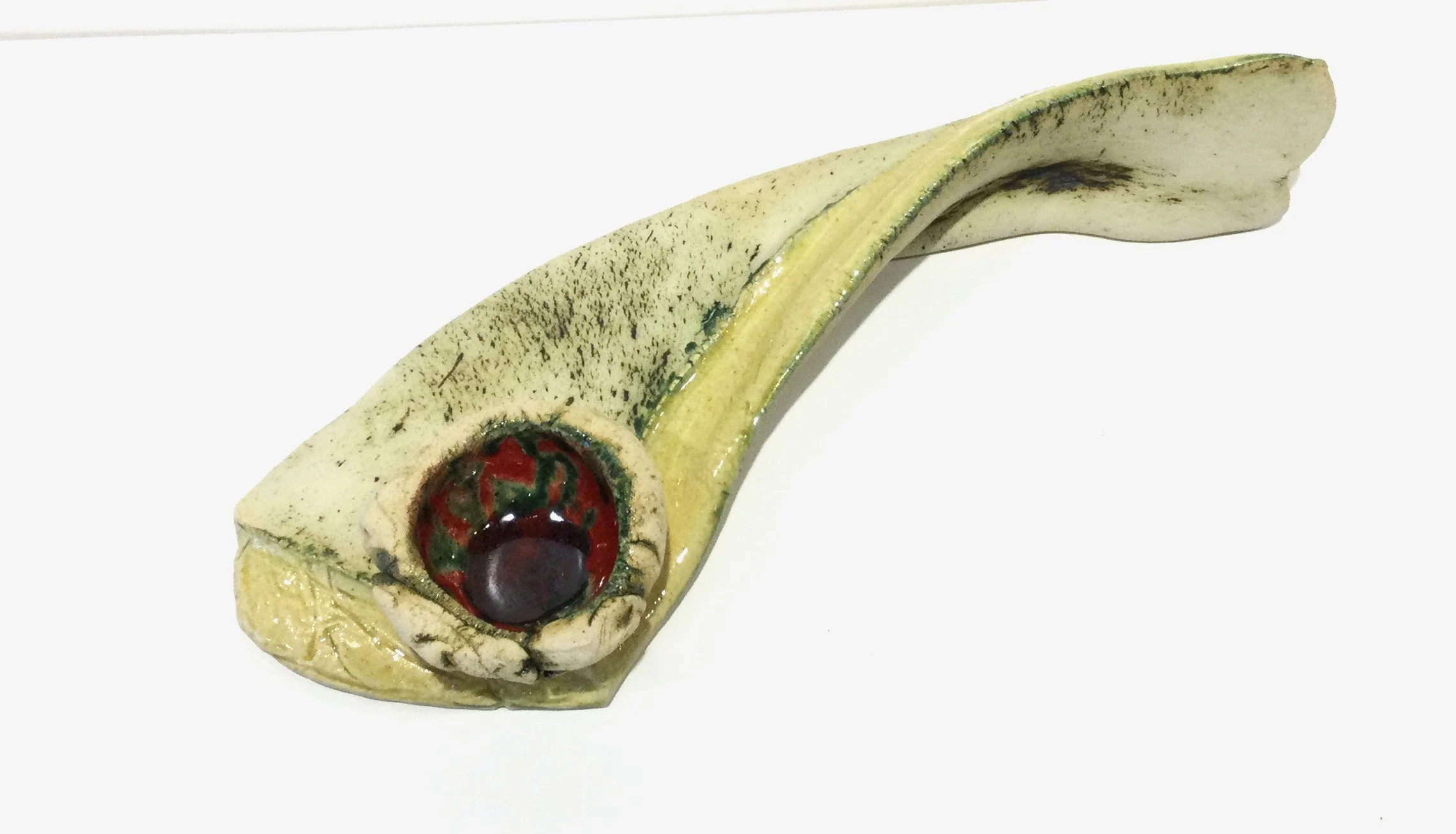 Free-Flowing Landscape Cup & Saucer, #25.17, 2025, stoneware, glaze, 2.25 x 12 x 5 inches (6 x 31 x 12 cm), $500 Cdn.