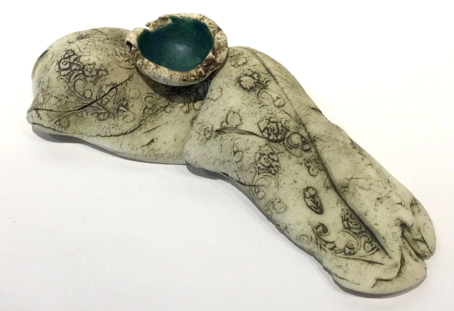 Florid Landscape Cup & Saucer #25.4.12, 2025, 3 x 13.5 x 5.5 inches (8 x 34 x 14 cm), $650 Cdn