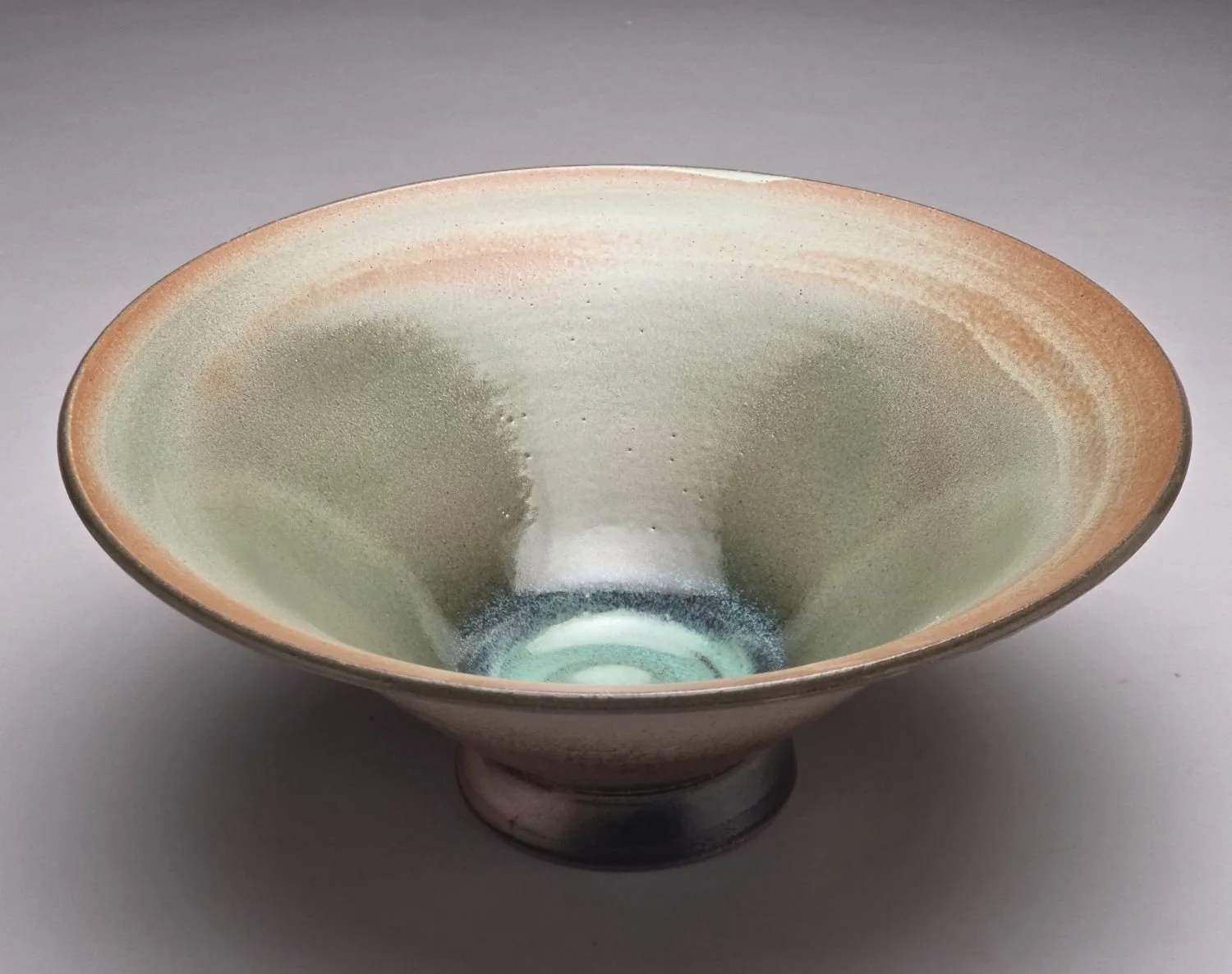 Blue Skies & Prairie Water Bowl (lge #26.5.1), 2026, glazed stoneware, 4.5 x 10.5 x 10.5 inches (11 x 27 x 27 cm), $125 Cdn.