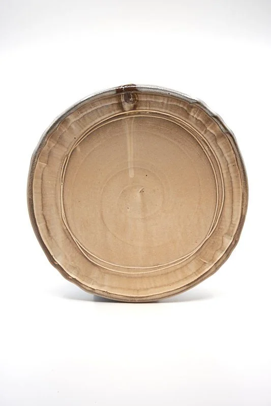 Thesis: Commonplace Dinner Plate (24.118), 2024, low soda-fired earthenware, 1.5 x 9 inches (3 x 23 cm), $68 Cdn.