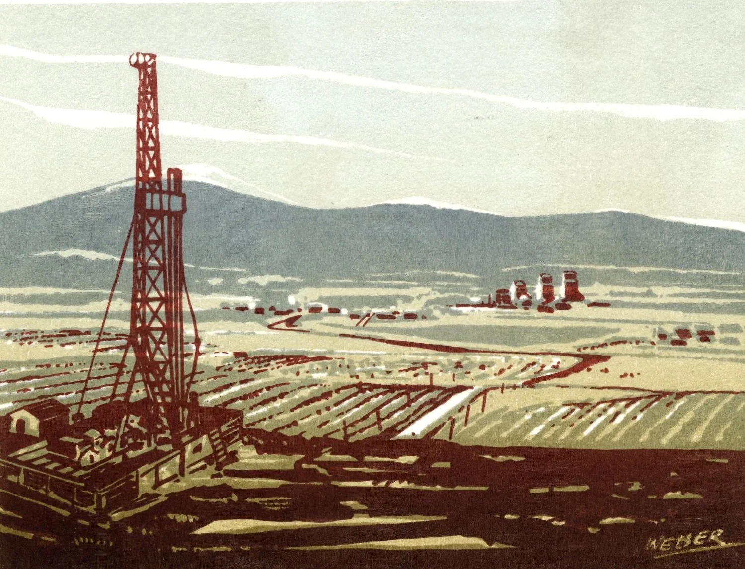 Alberta Harvest (#111), c. 1972, ed. M 121/160, serigraph on paper, 4 x 6 inches (10 x 15 cm), framed, $425 Cdn.