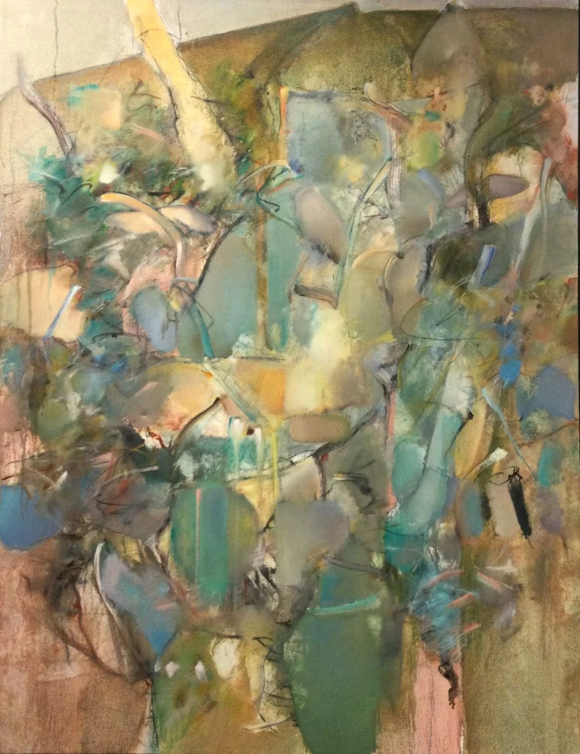 Morning Hillside / Pewters + Grays (#66-D), 2022, oil/canvas, 52 x 40 inches (132 x 101.5 cm), oil on canvas, exhibition frame, $5100 Cdn.