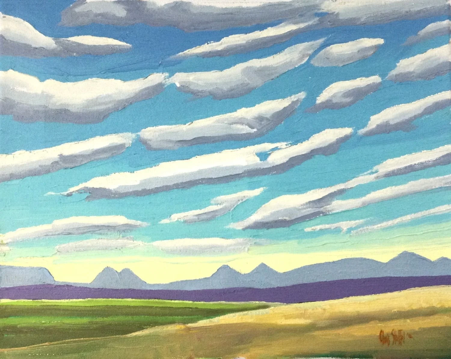 Prairie Meets Mountains, 2012, oil on canvas, 11 x 14 inches (28 x 35.5 cm), $495 Cdn.