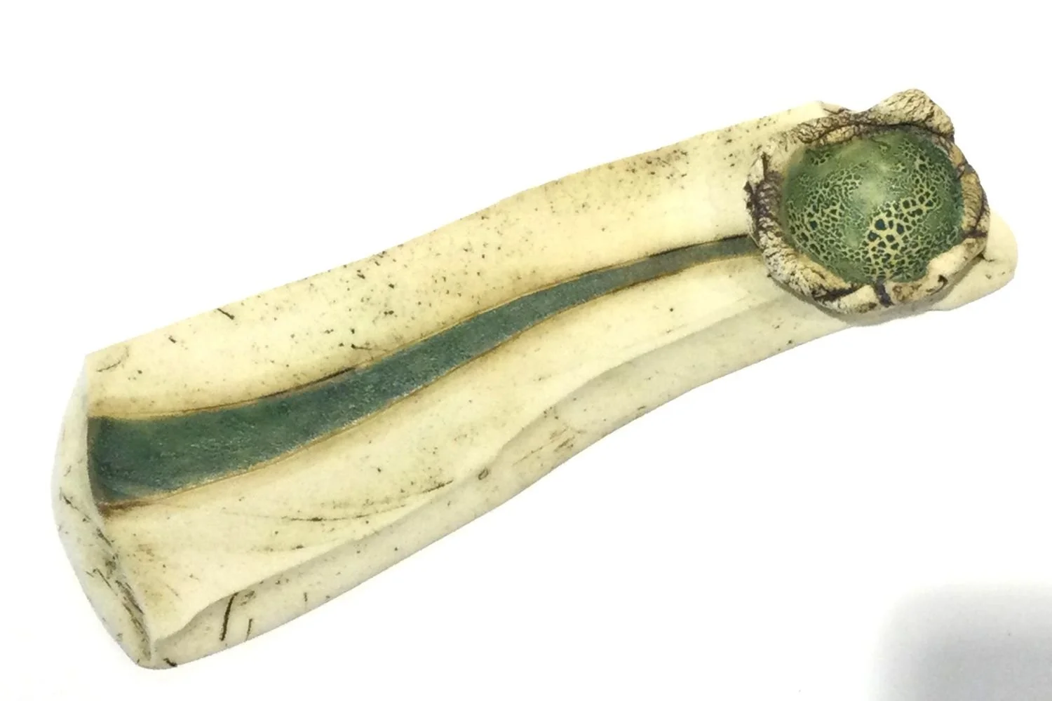 Free-Flowing Landscape Cup & Saucer, #25.14, 2025, stoneware, glaze, 2.5 x 4 x 12 inches (1.5 x 10 x 30.5 cm), $500 Cdn.