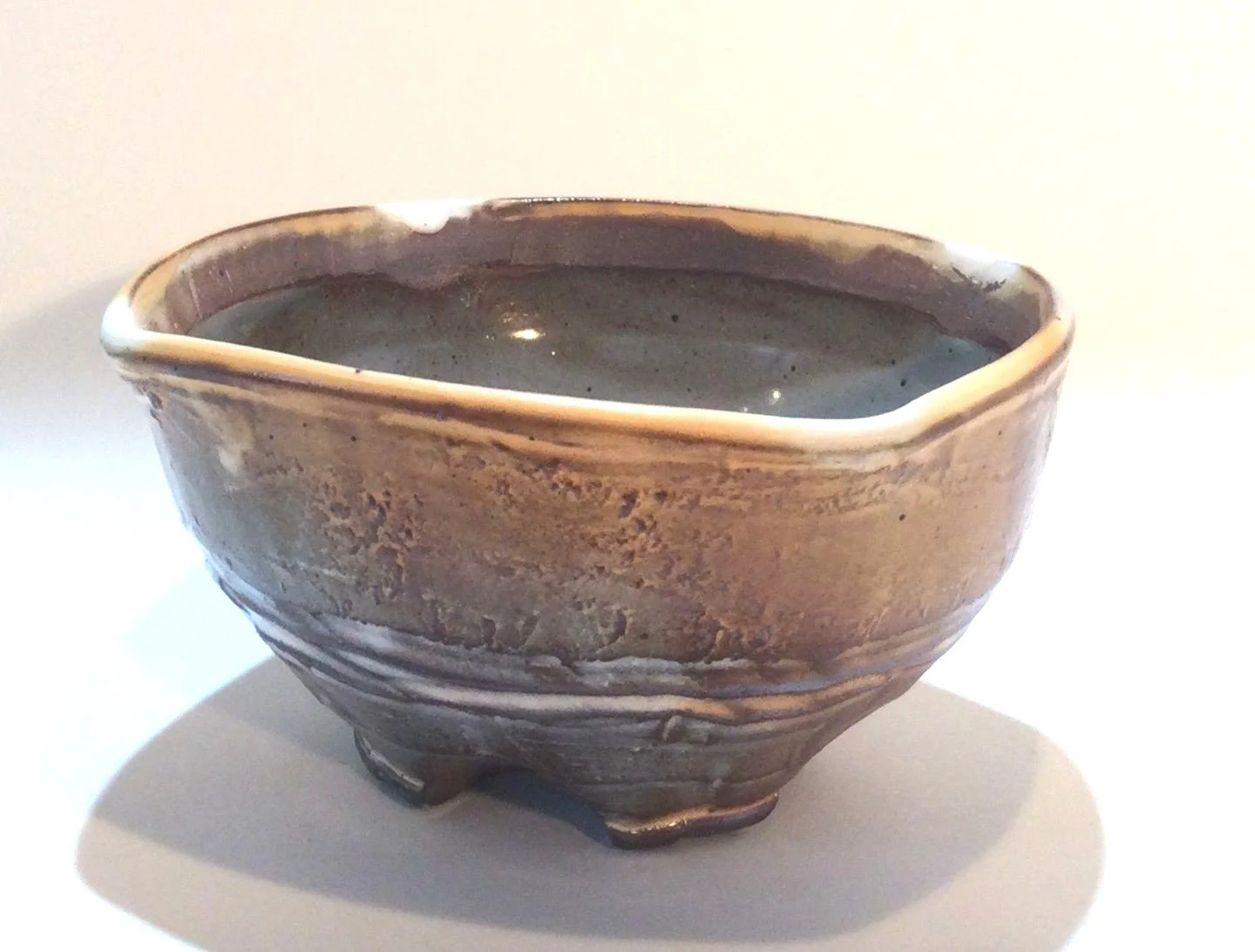 Confluence - Ice Cream Bowl (#26.2.36), 2026, low soda fired earthenware, 2.25 x 4.75 x 4.75 inches (5.5 x 12 x 12 cm), $60 Cdn.