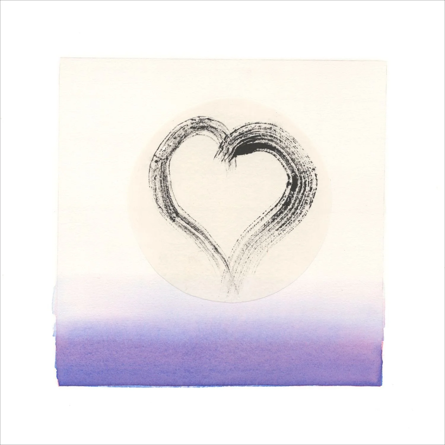Habits Of The Heart - E, 2025, watercolour and ink on paper, 8x8 inches (20x20 cm) framed (outside measurements 17x16 inches/42x41cm), $795 Cdn.