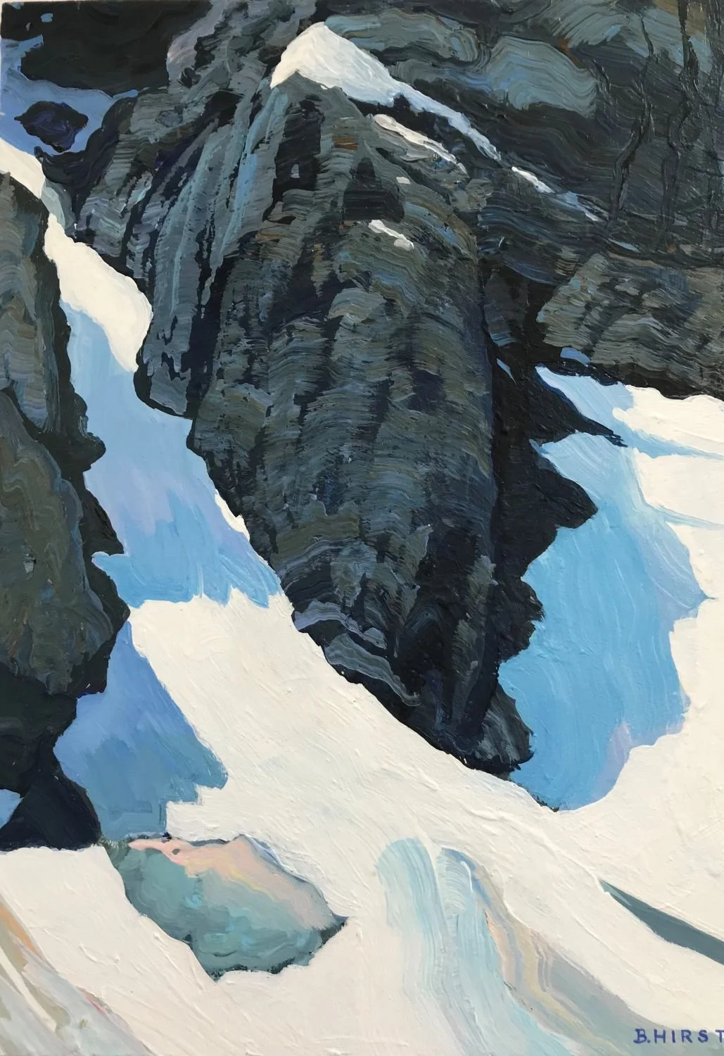Outcrop, Mount Sarrail (#25.8.7), 2014, acrylic on birch panel, 11.5 x 8 inches (29 x 20 cm), mounted on strainer frame, $375 Cdn.