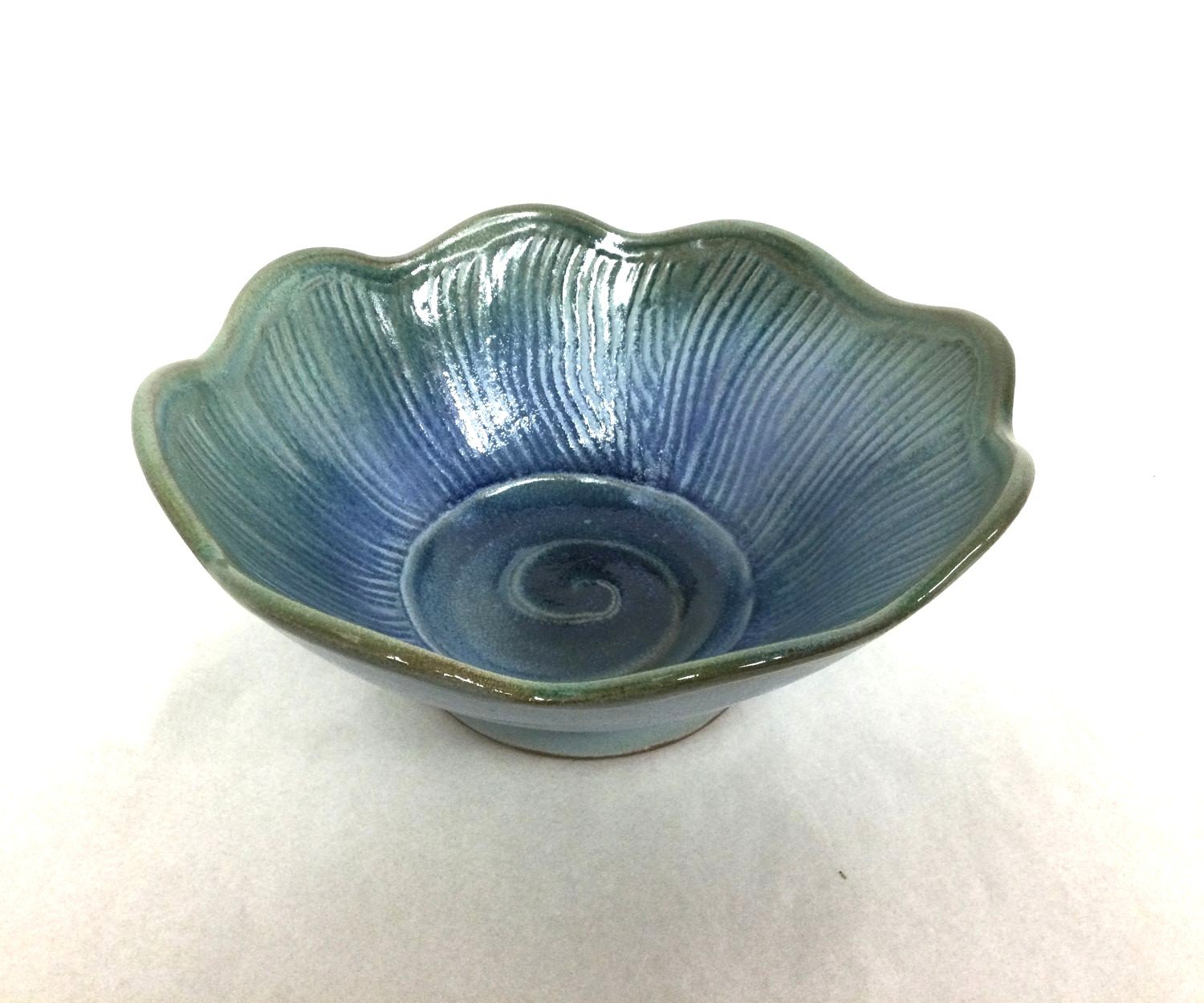 Whirlpool Bowl (#24.12.9), 2024, stoneware, 3 x 7.5 x 7.5" (9 x 19 x 19 cm) sold.