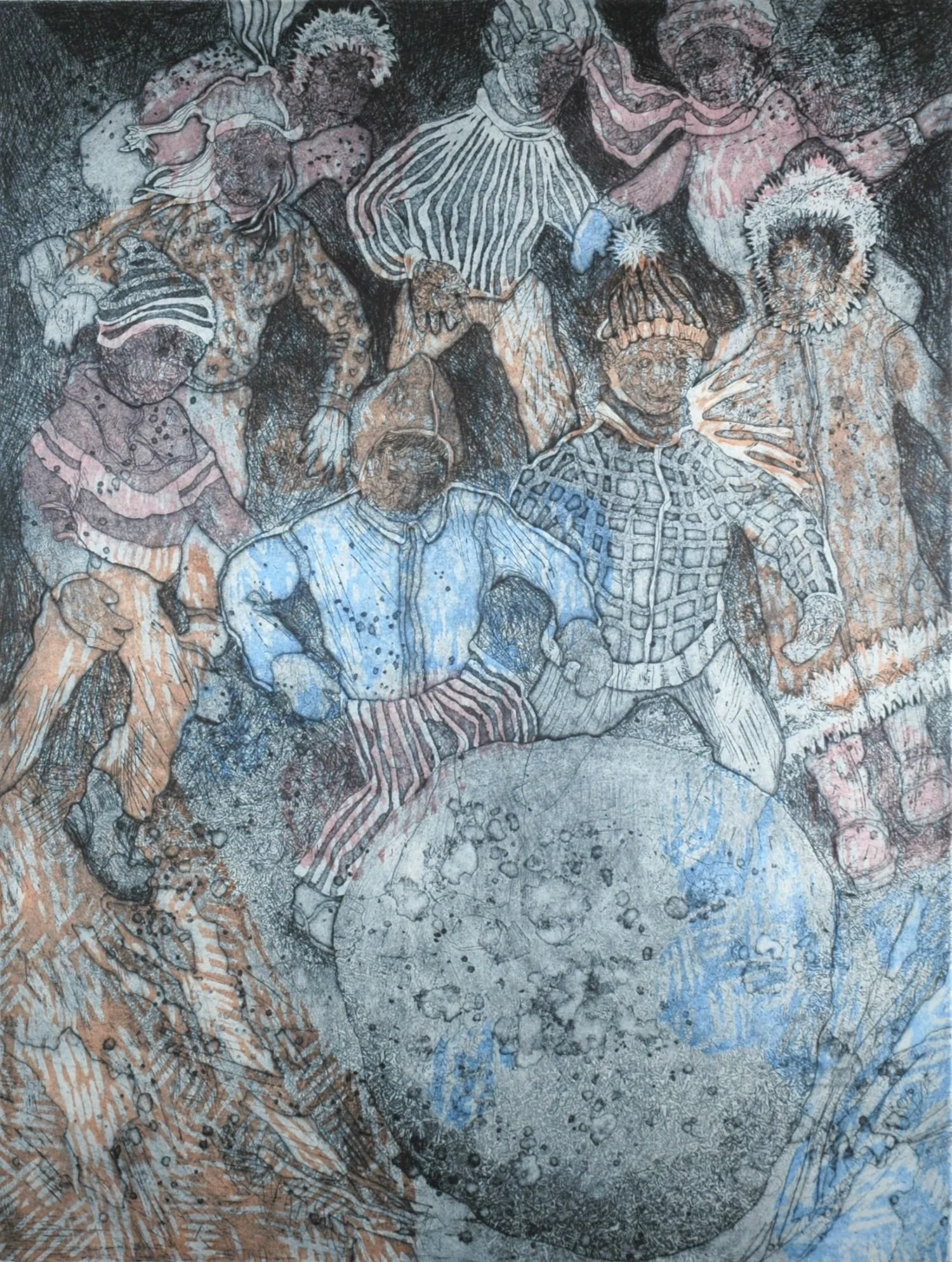 Snowball (#31, rare), 1975, edition 10/25, intaglio with stencil on paper, 23 x 17 inches (59 x 44.5 cm), framed, Provenance: Calgary Collection, $925 Cdn.