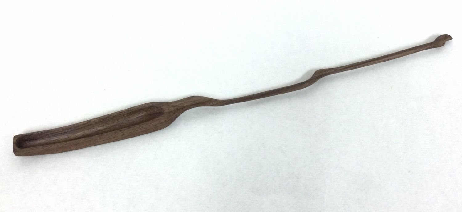 Mountain Cascade X-Large Spoon (#25.12.27), 2025, chiseled and hand sanded walnut, 13.25 x .75 x .5 inches (33.5 x 2 x 1 cm), $149 Cdn.