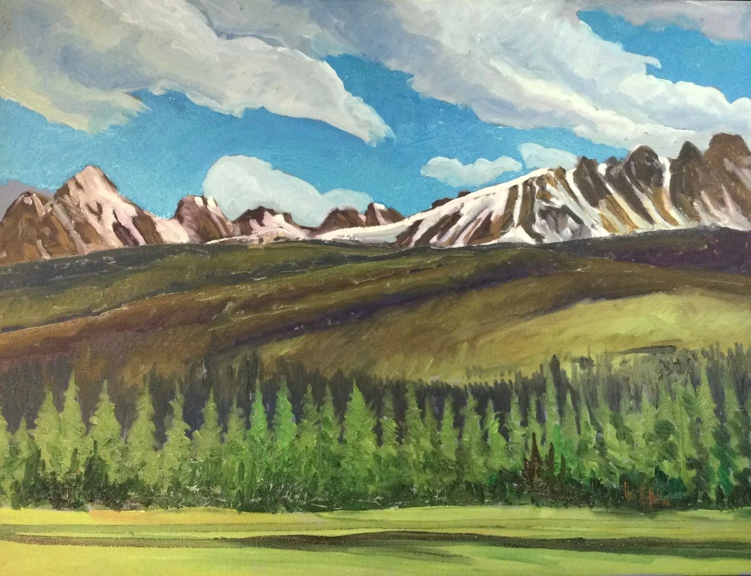 Panorama Ridge, Baker Creek, 2008, oil/canvas, 18 x 24 inches (45.5 x 61 cm), framed, $750 Cdn.