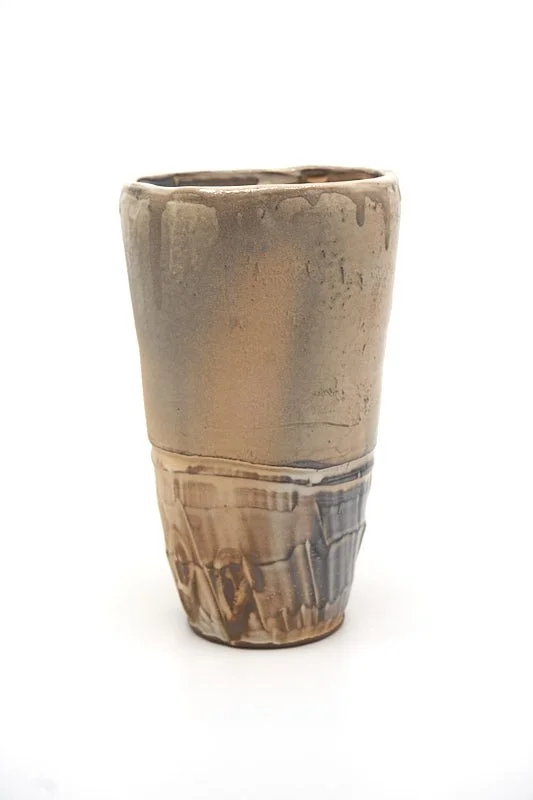 Thesis: Commonplace Tumbler (24.1), 2024, low soda-fired earthenware, 5.5 x 3.5 inches (14 x 8 cm), $55 Cdn.