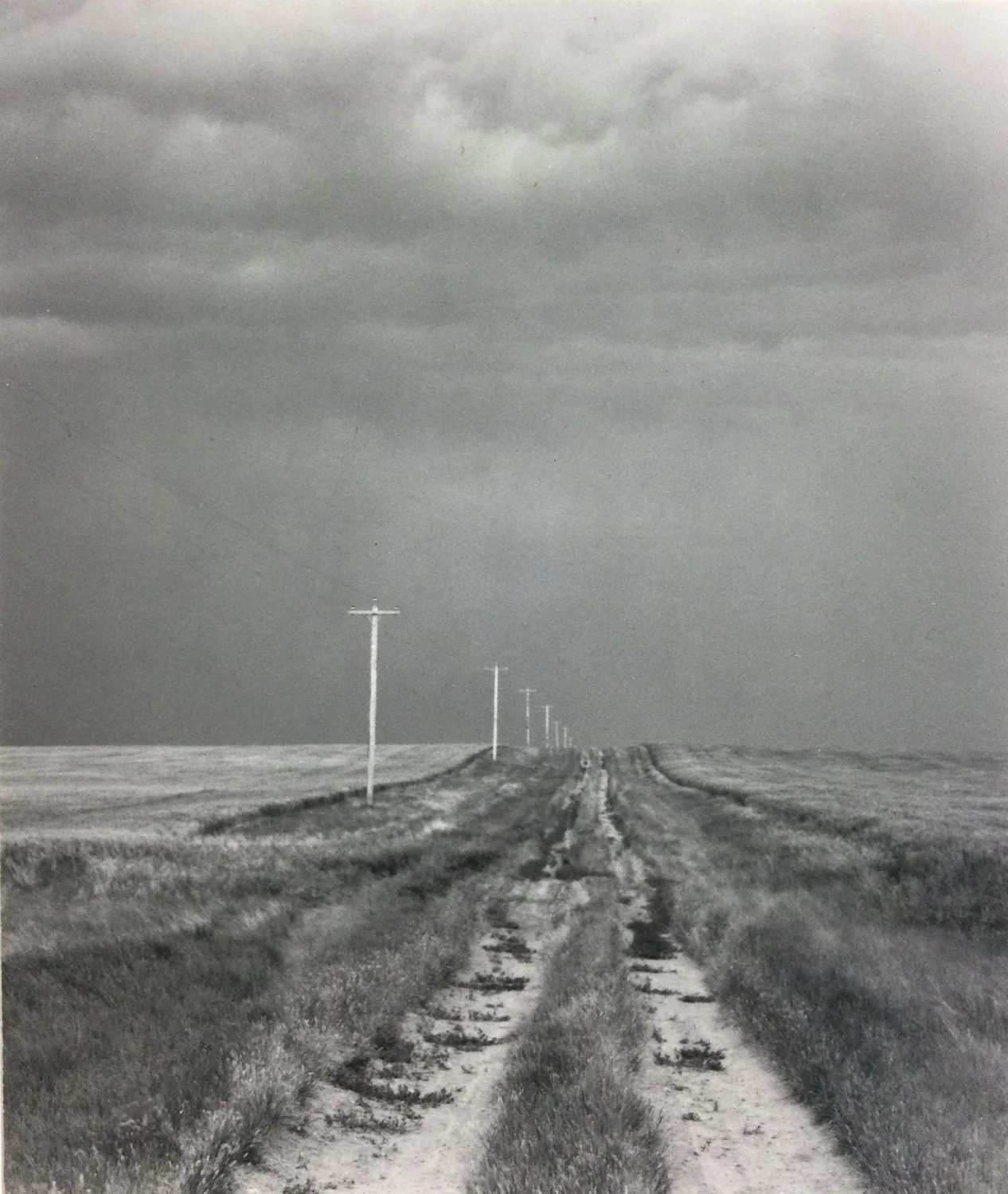 Prairie Trail East Of Harty Farm (#205), 1992, dark-room based silver emulsion black & white photograph