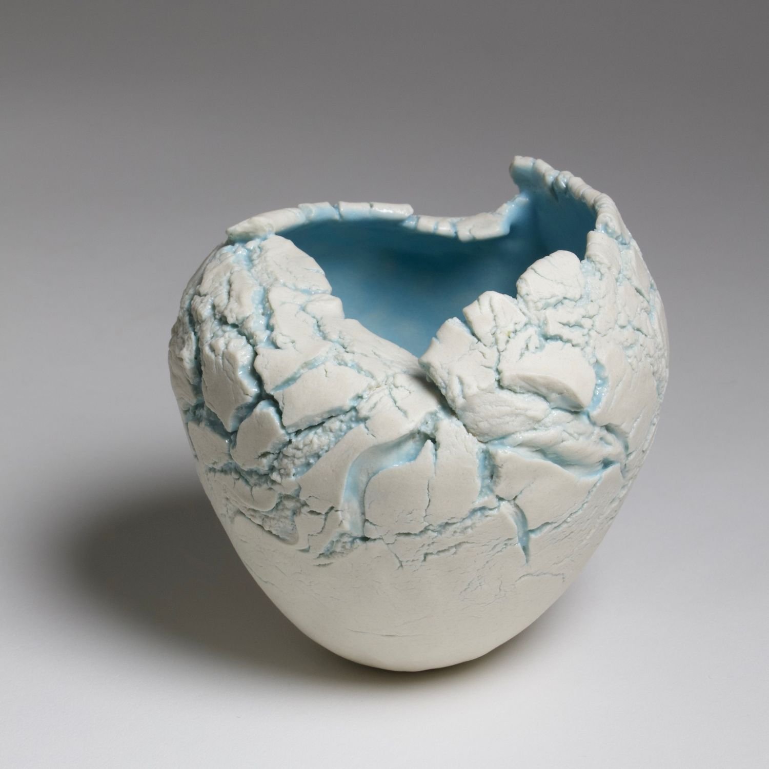 Baby Blue Vase (#25.8.3), 2025, pinched porcelain, sold.