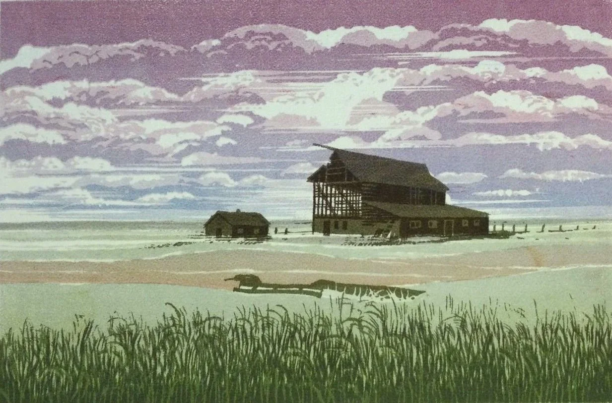 The Old Dairy Barn, 1979, ed. 2/144, serigraph/paper, 6 x 9 inches (15 x 23 cm), framed, $525 Cdn.