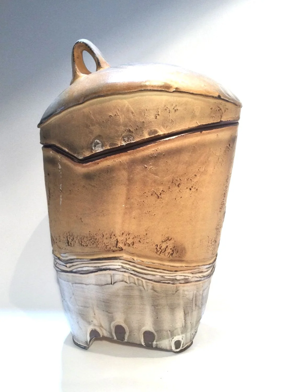 Large Altered Confluence Jar (#26.2.18), 2026, low soda fired earthenware, 11 x 4.5 x 6.5 inches (28 x 11 x 16.5 cm), $410 Cdn.