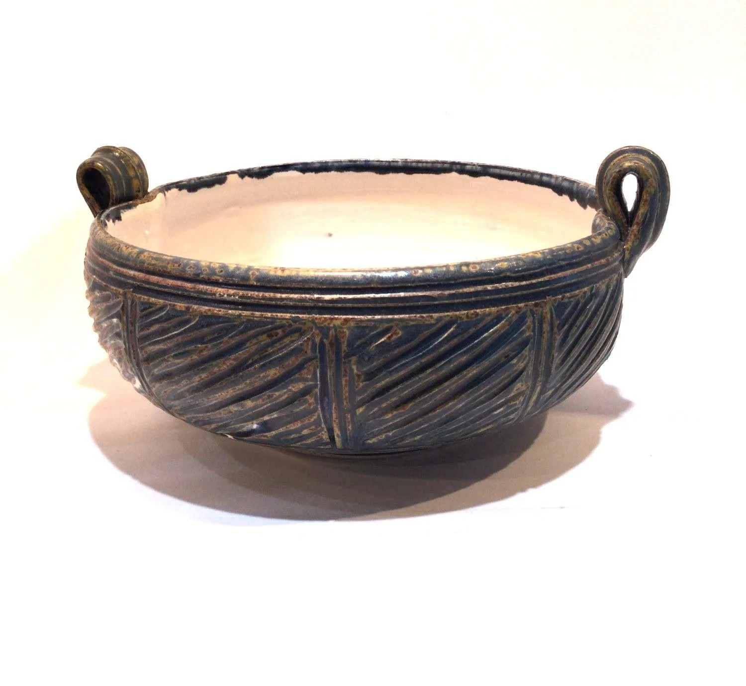 Reduction Fired Serving Bowl (#26.6.13), 2026, reduction fired porcelain, 4 x 8.5 x 7.5 inches (10 x 21.5 x 19 cm), $110 Cdn.
