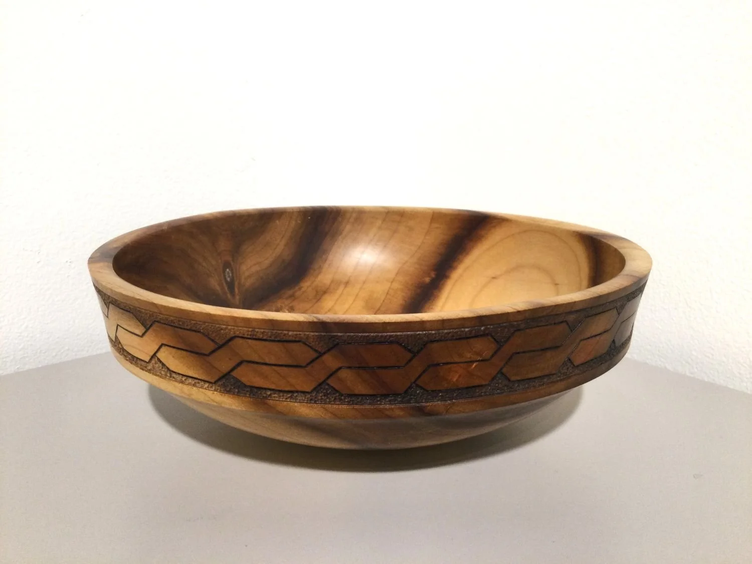 Celtic Twist B203, mayday bowl, turned, carved & painted, 2.75 x 7.5 inches (7 x 19 cm), $325 Cdn. 