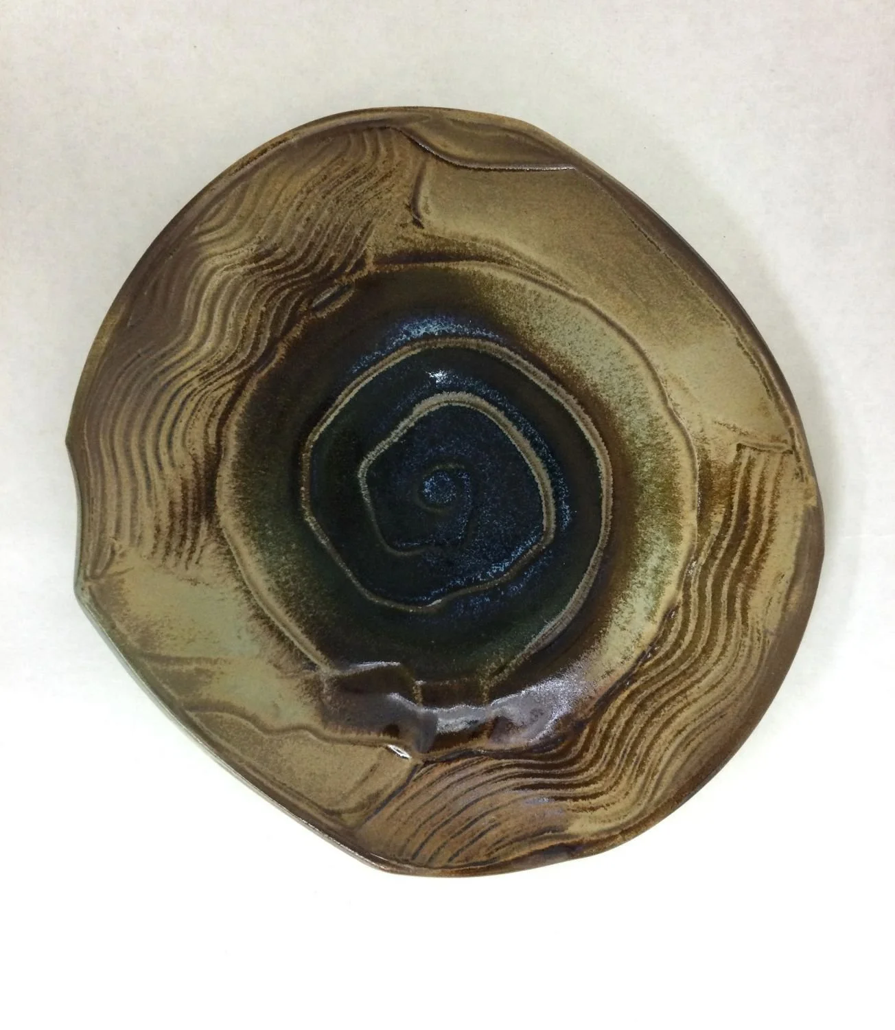 Prairie Fields Plate (#25.9.6), 2025, stoneware, 1 x 8.75 x 8" (2.5 x 21.5 x 20cm), sold