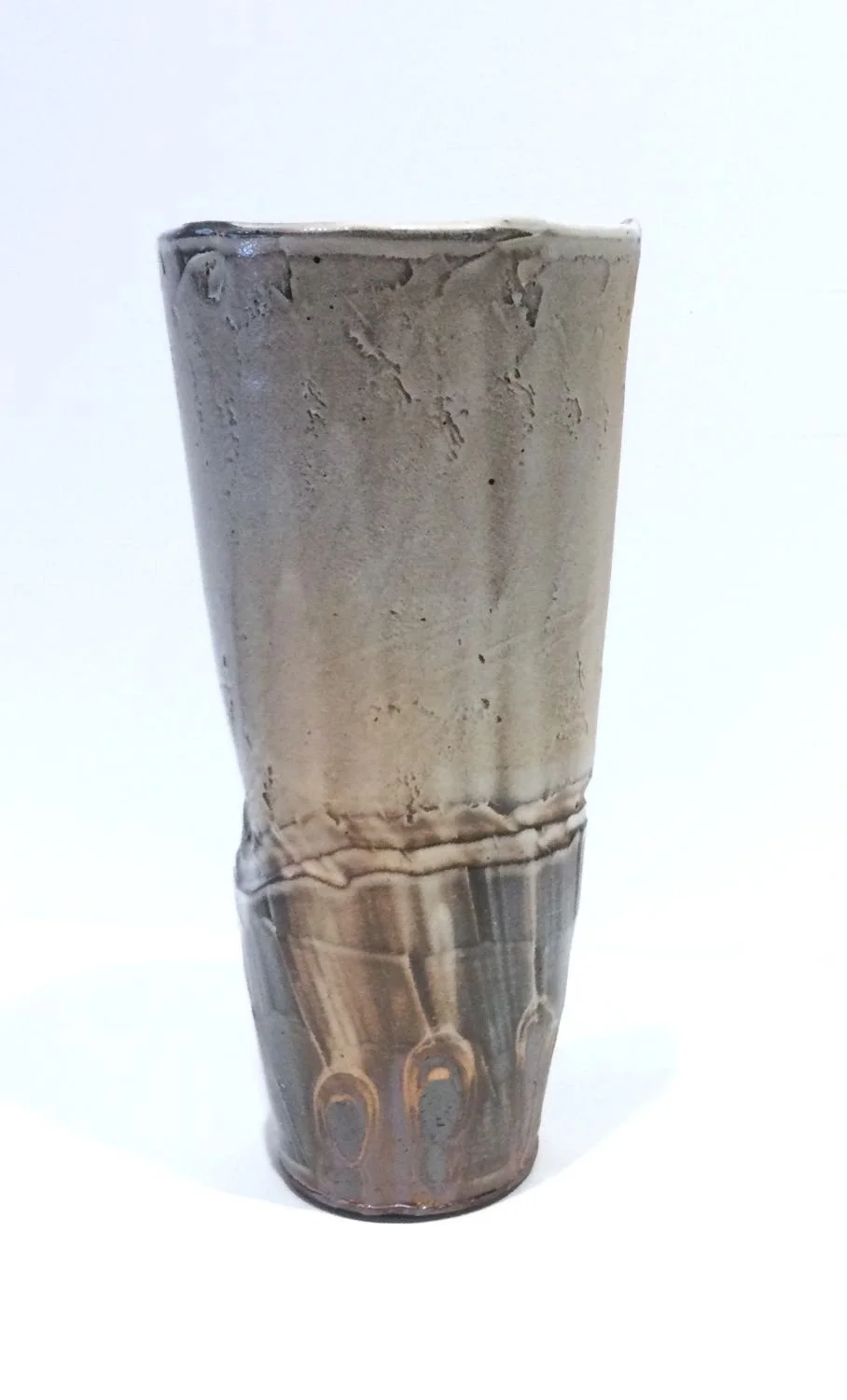 Commonplace Tumbler (25.5.2), 2024, low soda-fired earthenware, 7 x 3.5 inches (18 x 8 cm), sold.
