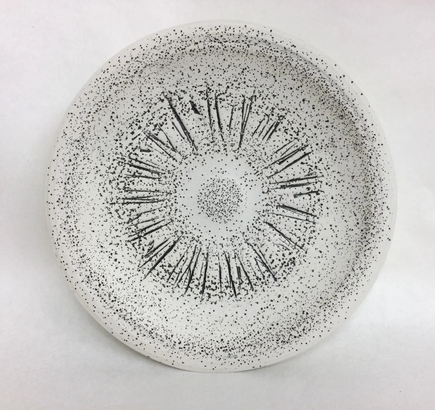 Heartbeat Series 2 (#25.9.2), 2023, earthenware clay, black glaze wall hanging, 11.75 x 2.75" (30 x 7 cm), $450 Cdn