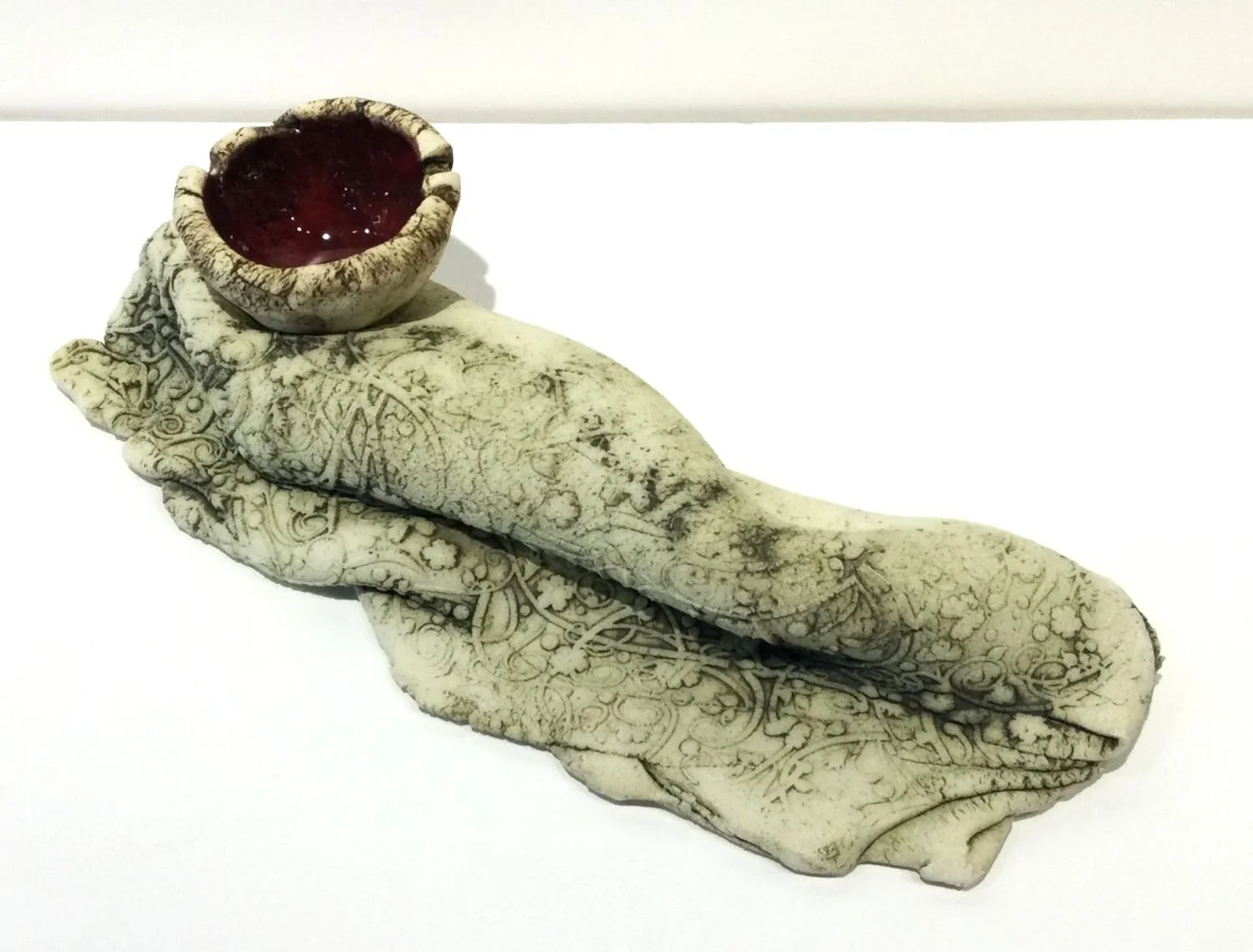 Florid Landscape Cup & Saucer #25.4.13, 2025, 3 x 13 x 5 inches (8 x 33 x 12.5 cm), $650 Cdn.