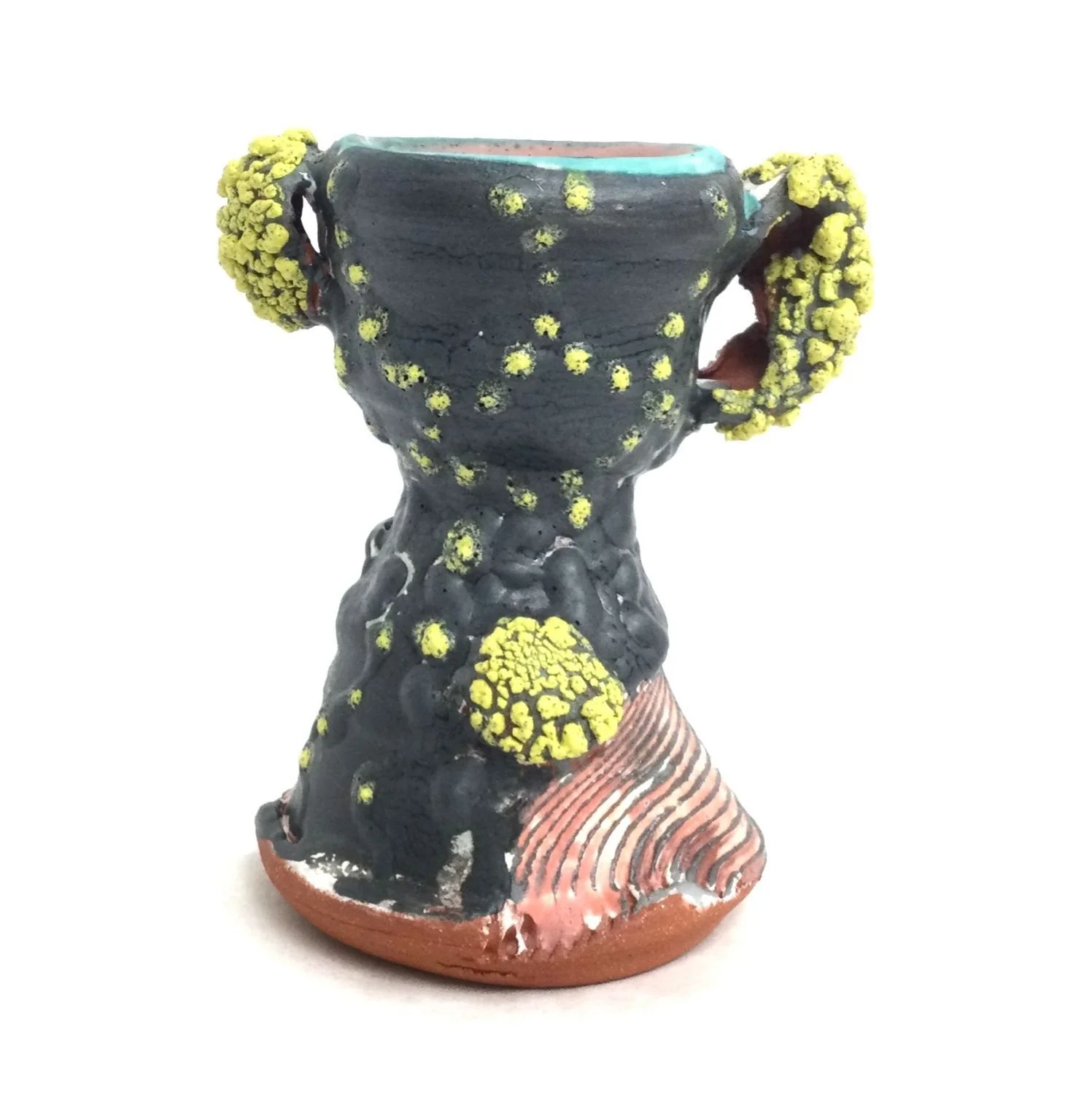 Night Sky, low fired with multiple glazes and firing, 5 x 4 x 3 inches (12.5 x 10 x 8 cm), $550 Cdn.