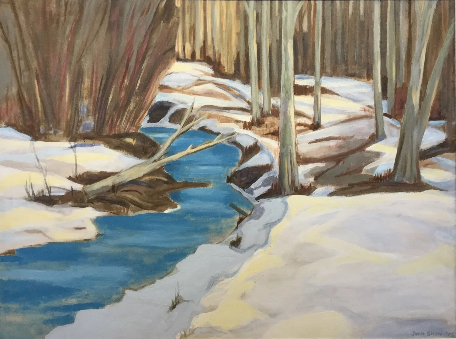 Three Point Creek, 1975, oil on canvas, 30 x 40 inches (76 x 102 cm), sold.
