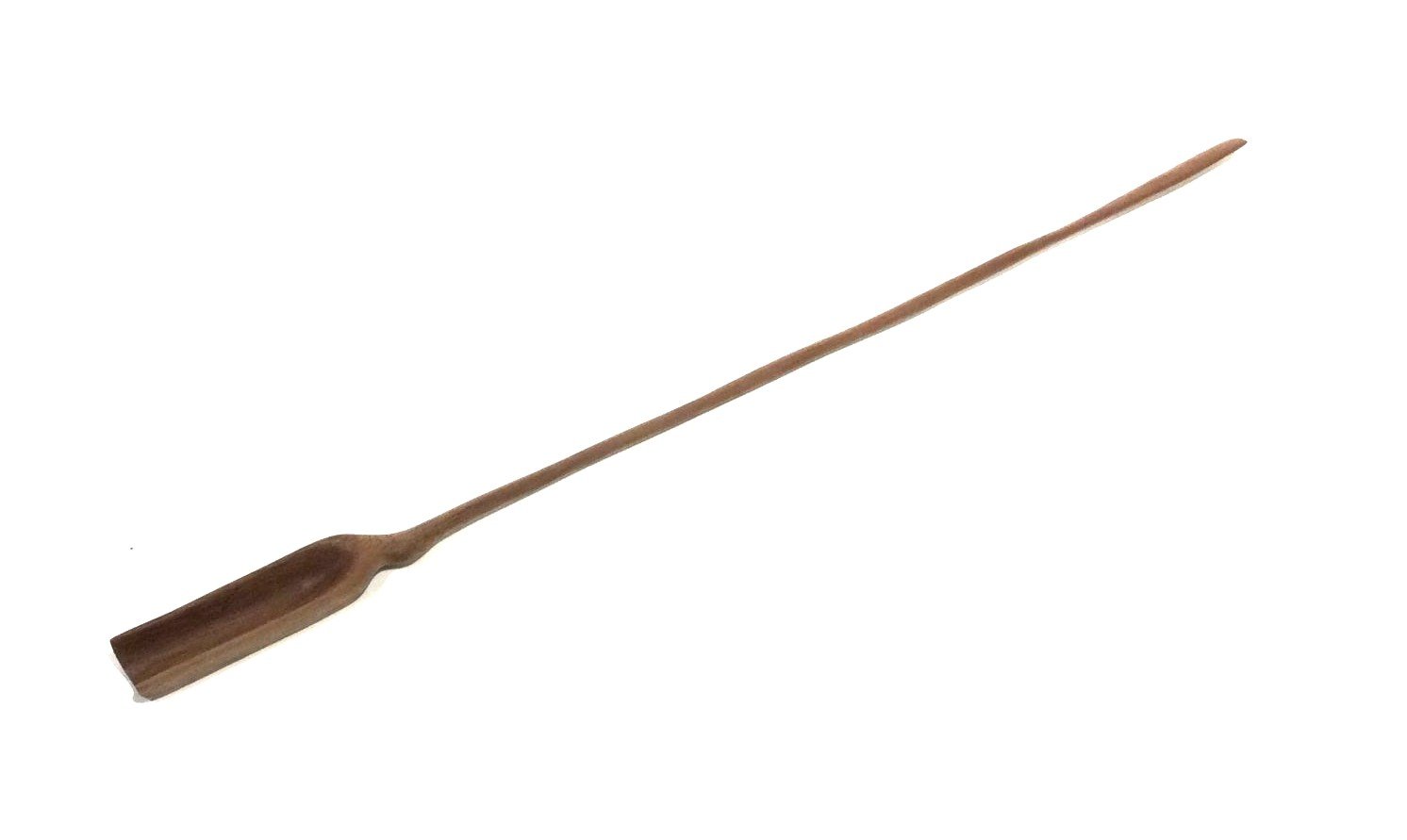 Long-Handled Spoon (#25.2.5), 2025, chiselled and hand sanded walnut, .25 x .5 x 14.5 inches (1 x 1.5 x 37 cm), $95 Cdn (with Field Stone Bowl (#25.2.4) $525 Cdn)