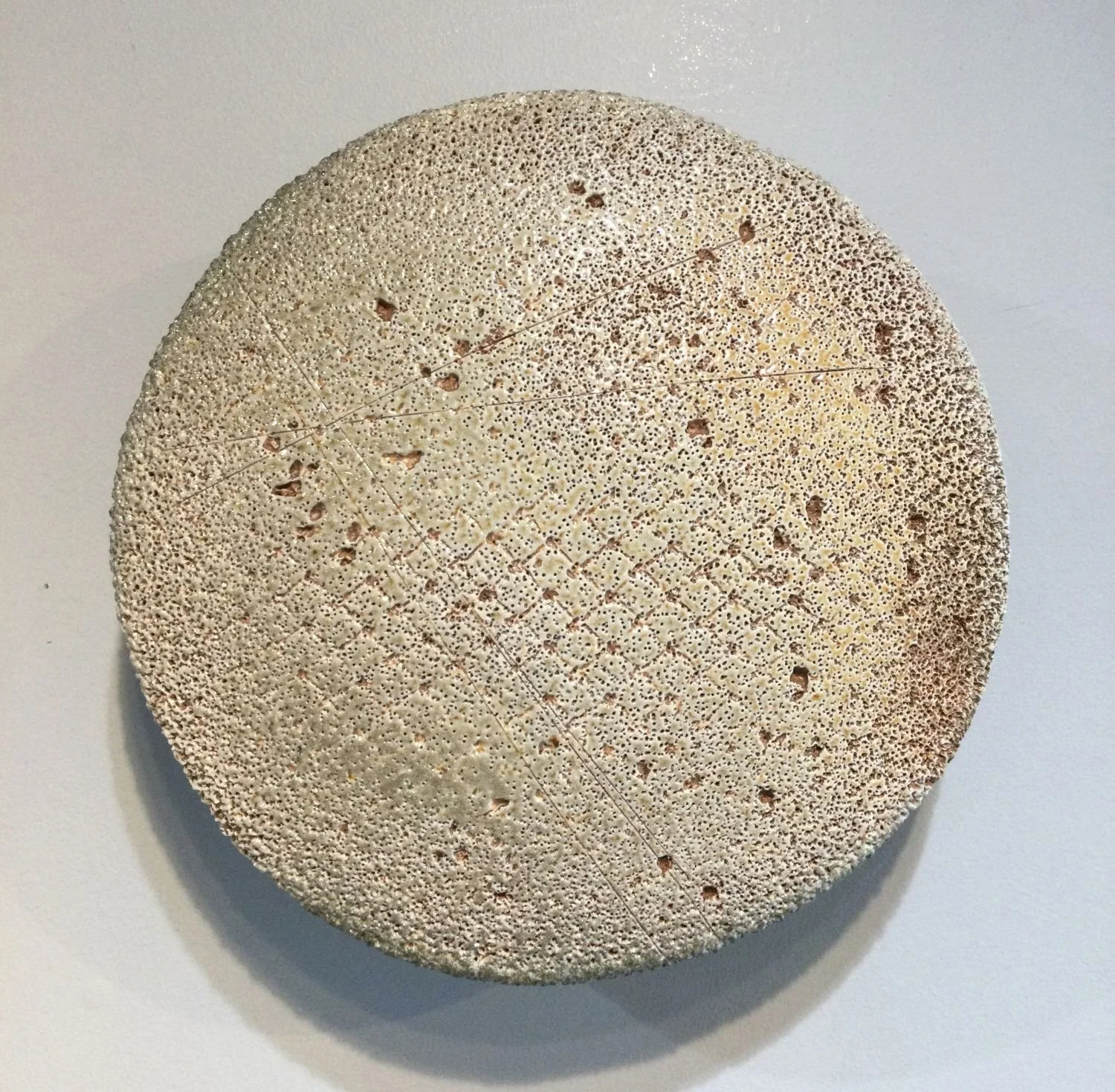 Star Streak Flow Form, Wall Hanging Work (#26.3.16), 2025, soda fired stoneware, 10 x 10 x 3.5 inches (25.5.x 25.5 x 9 cm), $400 Cdn.