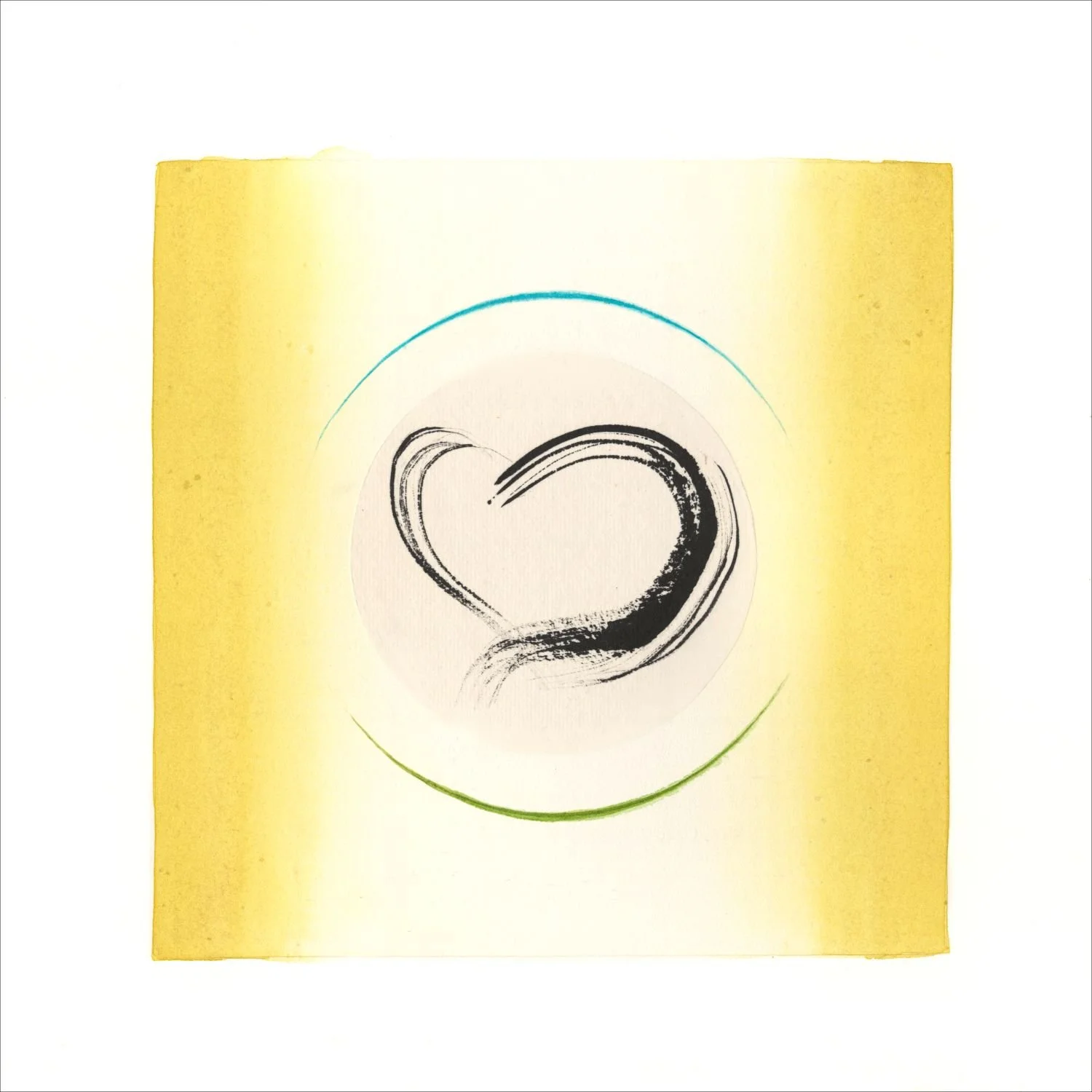 Habits Of The Heart - D, 2025, watercolour and ink on paper, 8x8 inches (20x20 cm) framed (outside measurements 17x16 inches/42x41cm), $795 Cdn.