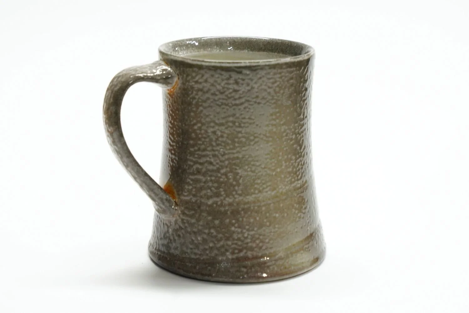 Bell Bottom Mug (#25.47), 2025, soda fired porcelain, 4 x 4.75 x 3.25" (10.5 x 12 x 8cm) $50 Cdn