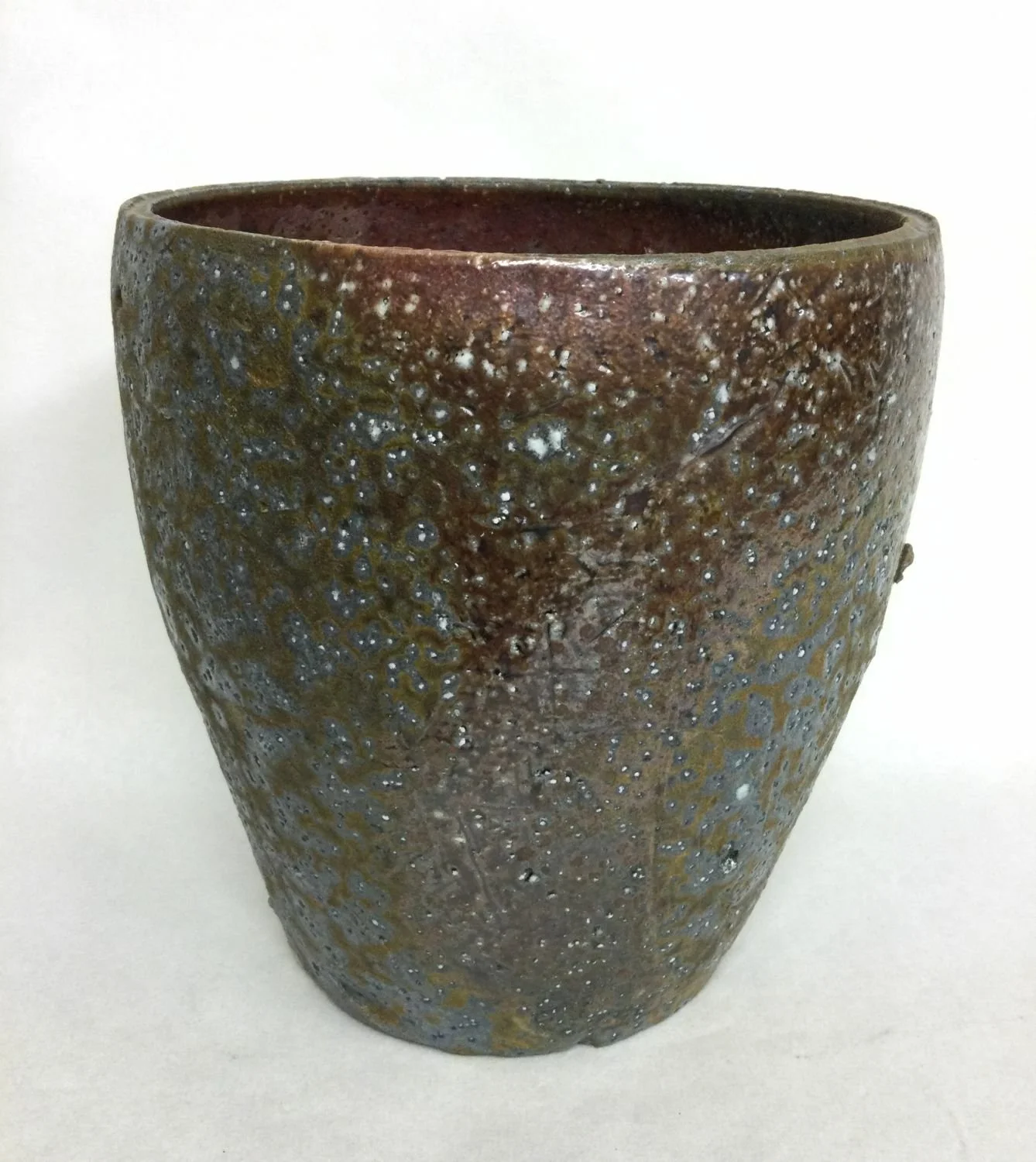 Fire Box Crucible (#25.17), 2025, woodfired porcelain, 8.5 x 7.25 inches (20 x 18 cm) $295 Cdn.