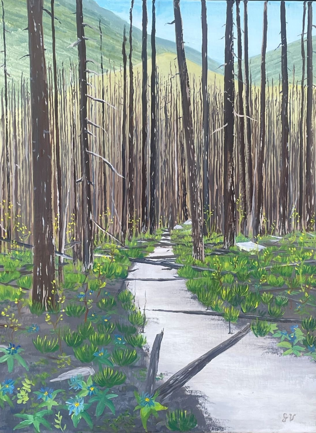 Resurrection (#25.5.15), 2026, oil on linen canvas, exhibition frame, 24 x 18 inches (61 x 45.5 cm), $2200 Cdn.