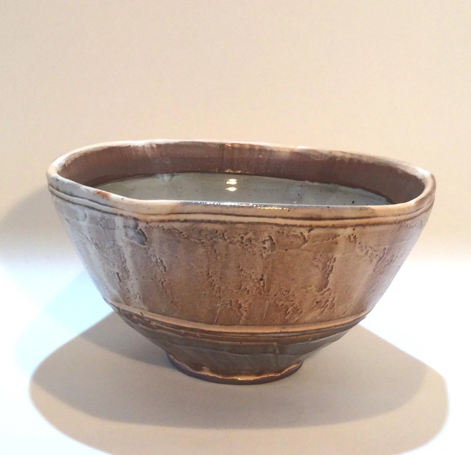 Confluence Soup Bowl (#26.2.39), 2026, low soda fired earthenware,  3.25 x 6 x 6.25 inches (8.5 x 15.5 x 16 cm), $90 Cdn.
