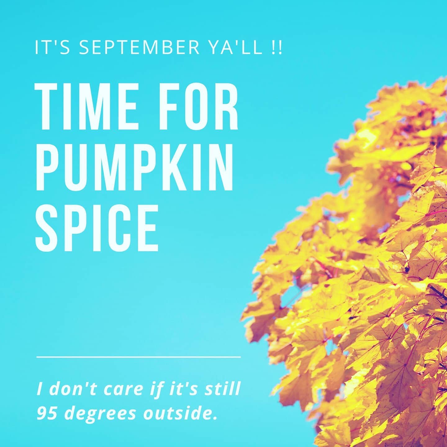 🤠 It's been 90+ degrees here in Texas the last few days. But I don't care IT'S  FALL YA'LL!! 🍂

🍁 Fall is my favorite season. I feel like it's a perfect time to start planning &amp; doing new things, nature gets a break from the heat, and the best