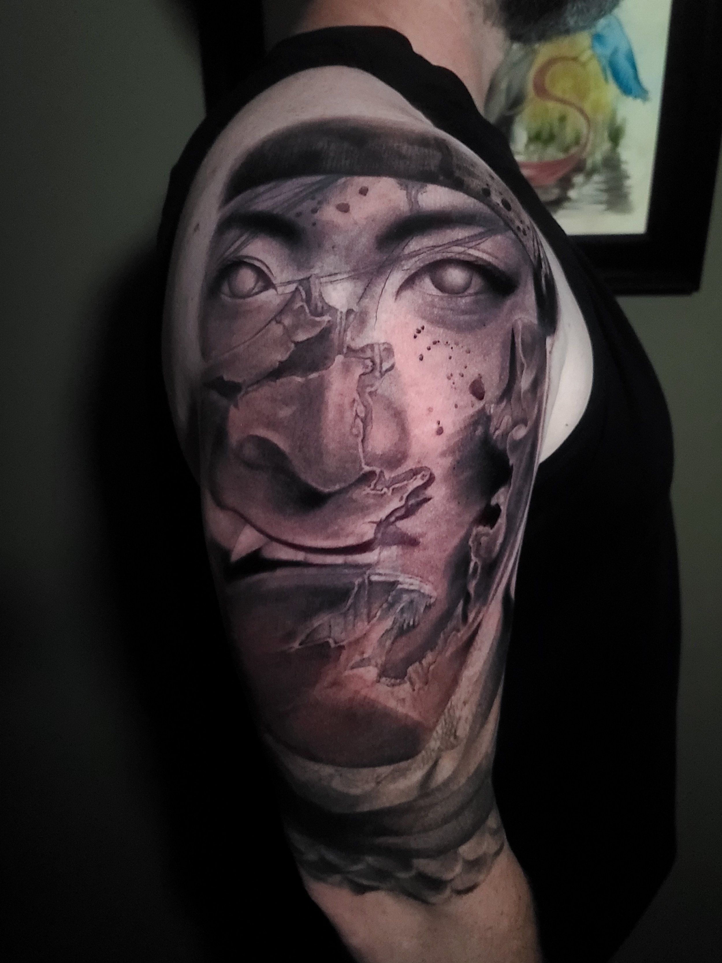 👹 Tattooed in 2022 ⏰

@skinandinkmag @allegoryink @electrumsupply
#jakeulmertattoos #darkart #horror #blackworktattoo #blackandgreytattoo