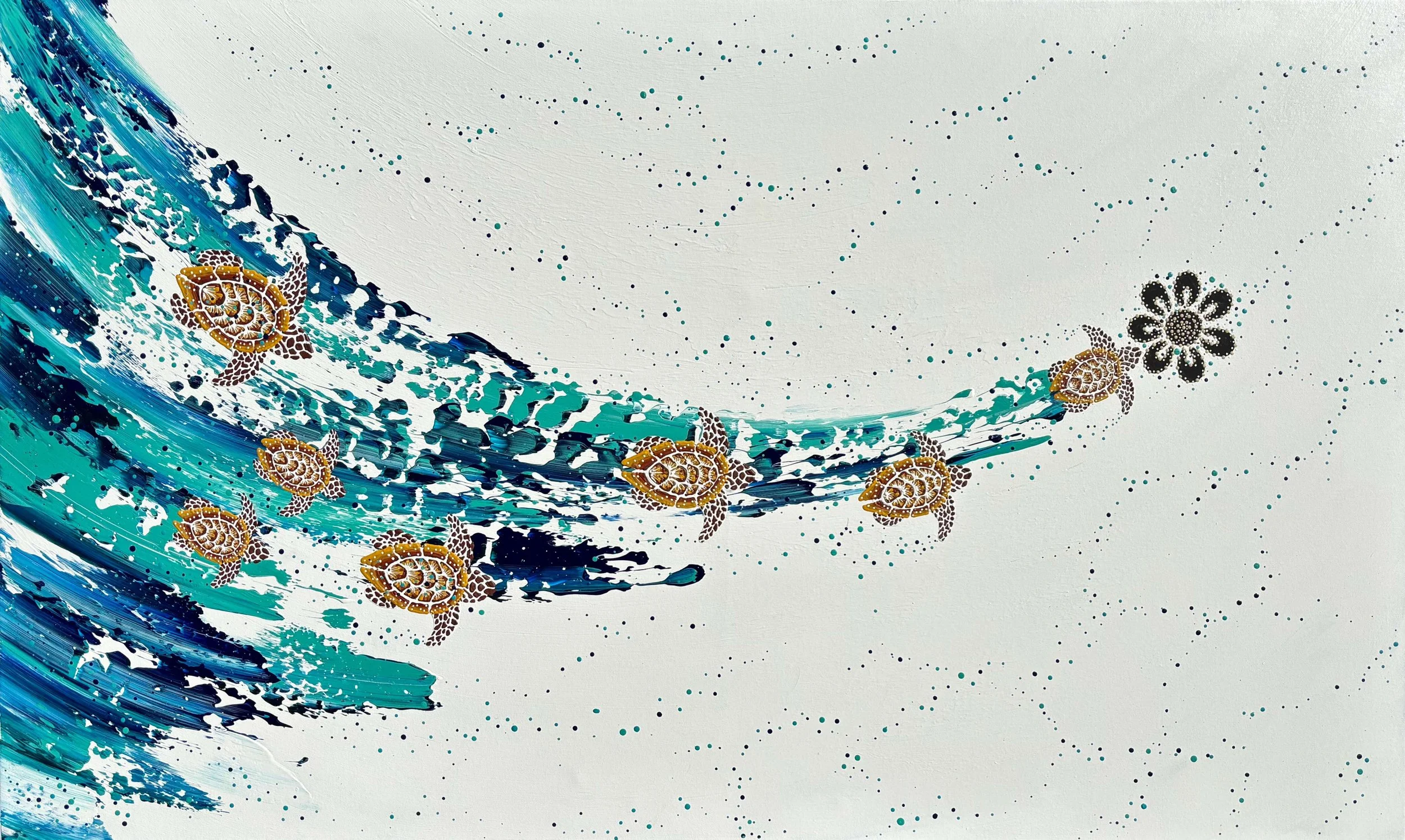 Milbi Designs Anthony Walker Aboriginal Art Turtle Increase Song Cycle 92 x 153 Jan 2026.jpeg